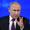 Trong ảnh: Tổng thống Nga Vladimir Putin phát biểu tại một cuộc họp ở Moskva ngày 23/8/2019. (Nguồn: AFP/TTXVN)