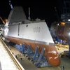 Mỹ tiến hành hạ thủy “tàu khu trục tương lai” đầu tiên 