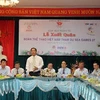 Lễ xuất quân của đoàn thể thao Việt Nam tham dự Sea Games 27 tại Myanmar (Ảnh: Quốc Khánh-TTXVN)