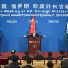 Cuộc họp ngoại trưởng Trung - Nga - Ấn ra thông cáo chung