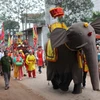 [Photo] Phú Thọ: Tưng bừng lễ rước voi truyền thống xã Đào Xá