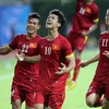 Tiền đạo Công Phượng ăn mừng sau khi ghi bàn thắng trong trận U23 Việt Nam gặp U23 Malaysia. (Ảnh: Quốc Khánh/TTXVN)