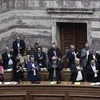 Các nghị sỹ tại phiên bỏ phiếu của Quốc hội Hy Lạp ở Athens. (Nguồn: AFP/TTXVN)