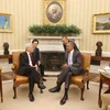 Tổng Bí thư Nguyễn Phú Trọng hội đàm với Tổng thống Hoa Kỳ Barack Obama. (Ảnh : Trí Dũng/TTXVN) 