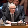 Đại diện thường trực của Nga tại Liên hợp quốc Vitaly Churkin trong phiên bỏ phiếu của Hội đồng Bảo an Liên hợp quốc. (Nguồn: THX/TTXVN)