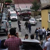 Cảnh sát gác bên ngoài Lãnh sự quán Mỹ ở Istanbul ngày 10/8. (Nguồn: THX/TTXVN)