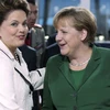 Thủ tướng Đức Angela Merkel (phải) và Tổng thống Dilma Rousseff. (Nguồn: Getty)