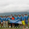 Các golf thủ chụp ảnh lưu niệm trước khi thi đấu. (Nguồn: Vietnam+)