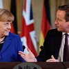 Thủ tướng Anh David Cameron và người đồng cấp Đức Angela Merkel. (Nguồn: thesun.co.uk) 