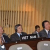 Đoàn Việt Nam do Thứ trưởng Bộ Khoa học và Công nghệ Phạm Công Tạc dẫn đầu đã tham dự kỳ họp. (Ảnh: Bích Hà/TTXVN)
