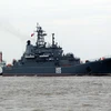 Tàu đổ bộ Admiral Nevelskoy của Nga cập cảng Thượng Hải. (Nguồn: THX/TTXVN)