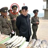 Tư lệnh lực lượng phòng vệ tên lửa chiến lược thuộc Quân đội Nhân dân Triều Tiên (KPA) Kim Rak-gyom (khoanh đỏ). (Nguồn: nicolaslevi.com)