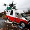 Cảnh đổ nát tại thị trấn Hattiesburg, Mississippi sau một cơn bão hồi năm ngoái. (Nguồn: AFP/TTXVN)
