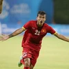 Thanh Hiền ghi bàn thắng duy nhất giúp U23 Việt Nam có trận thắng thứ 3 liên tiếp (Ảnh: TTXVN) 