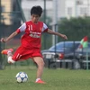 Thanh Hậu là một trong hai cái tên còn sót lại của thế hệ U19 Việt Nam phiên bản 2013/14. (Ảnh: Minh Chiến/Vietnam+)