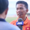 Ông Tuấn muốn ngăn không cho U19 Thái Lan ghi bàn và lên ngôi vô địch. (Ảnh: Minh Chiến/Vietnam+)