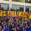 Chỉ với hơn 2.000 fan, người Thái thực sự đã dậy cho Việt Nam một bài học về cách cổ vũ chuyên nghiệp. (Ảnh: Minh Chiến/Vietnam+)