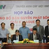 Hình ảnh buổi lễ ký kết bản quyền của K-League ở Việt Nam. (Ảnh: VietnamPlus) 