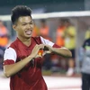 Tiền đạo Phạm Văn Thành là người nổ “pháo hiệu” mở màn cho chiến thắng hủy diệt của U21 Việt Nam trước Thái Lan tại giải U21 quốc tế hôm qua (22/11). (Ảnh: Minh Chiến/Vietnam+)