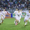 Cuộc đối đầu U21 Hoàng Anh Gia Lai và U21 Việt Nam đã diễn ra hấp dẫn đúng như kỳ vọng. (Ảnh: Minh Chiến/Vietnam+)