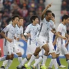 U23 Nhật Bản (áo trắng) dễ dàng đè bẹp đội bóng U23 mạnh nhất Đông Nam Á. (Ảnh: AFC)