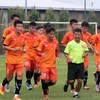 U19 Việt Nam sẽ mở màn giải U19 Đông Nam Á 2016 bằng trận gặp Singapore vào hồi 19h ngày 11/9. (Ảnh: VFF)
