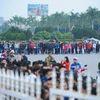 Khoảng 5000 người xếp hàng mua vé xem trận Việt Nam-Indonesia sáng nay (3/12). (Ảnh: Minh Chiến/Vietnam+)