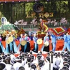 Lễ hội Khai hạ Mường Bi được tổ chức từ ngày 6 - 8 (chính hội ngày mùng 8) tháng Giêng Âm lịch. Đây là lễ hội dân gian thường niên của người Mường Bi Tân Lạc, gắn liền với nền nông nghiệp lúa nước và văn minh Việt cổ. (Ảnh: Huyền Trang/Vietnam+)