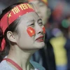 Nhiều cổ động viên có mặt tại sân vận động Mỹ Đình vẫn không thể kìm được những giọt nước mắt khi đội tuyển chịu thua ở những phút cuối cùng trong trận chung kết Giải U23 châu Á 2018.