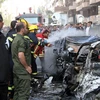 Binh sỹ Liban điều tra tại hiện trường vụ nổ bom vào Đại sứ quán Iran ngày 19/11. (Nguồn: AFP/TTXVN)