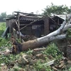 Quảng Ninh: Mưa lốc khiến nhiều ngôi nhà bị tốc mái