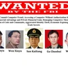 Ảnh do Cục điều tra Liên bang Mỹ (FBI) cung cấp về 5 chuyên gia tin học Trung Quốc bị buộc tội hoạt động gián điệp mạng. (Nguồn: AFP/TTXVN)
