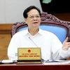 Thủ tướng Nguyễn Tấn Dũng phát biểu kết luận cuộc họp. (Ảnh: Đức Tám/TTXVN)