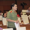 Đại biểu Quốc hội thành phố Hà Nội Nguyễn Đức Chung phát biểu ý kiến. (Ảnh: Phương Hoa/TTXVN)