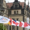 Quốc kỳ các nước trước khi khai mạc Hội nghị Bộ trưởng Tài chính và Thống đốc ngân hàng Trung ương nhóm G7. (Nguồn: AFP/TTXVN)
