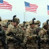 Binh sỹ Mỹ tại lễ khai mạc cuộc tập trận chung Mỹ-Gruzia ở căn cứ quân sự Vaziani, gần thủ đô Tbilisi ngày 11/5. (Nguồn: AFP/TTXVN)