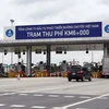 Trạm thu phí đầu tuyến của đường cao tốc Nội Bài-Lào Cai. (Ảnh: Huy Hùng/TTXVN)