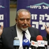 Cựu Ngoại trưởng Israel Avigdor Lieberman trong cuộc họp báo thông báo quyết định không gia nhập Chính phủ mới tại Jerusalem ngày 4/5. (Nguồn: AFP/TTXVN)