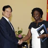 Thủ tướng Nguyễn Tấn Dũng tiếp bà Victoria Kwakwa, Giám đốc Ngân hàng Thế giới (WB) tại Việt Nam. (Ảnh: Đức Tám/TTXVN)