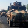 Xe quân sự Thổ Nhĩ Kỳ gác gần Kilis, khu vực giáp giới với Syria ngày 23/7. (Nguồn: THX/TTXVN)