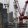 Công trình xây dựng ở trung tâm thủ đô London. (Nguồn: AFP/TTXVN)