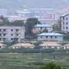 Phong cảnh làng Kijong-dong ở cách giới tuyến chia cắt hai miền Triều Tiên 4km. (Nguồn: Yonhap/TTXVN)