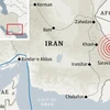 Động đất mạnh 5,2 độ Richter ở thành phố miền Trung Iran
