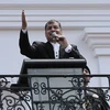 Tổng thống Ecuador Rafael Correa phát biểu tại thủ đô Quito ngày 15/6. (Nguồn: AFP/TTXVN)
