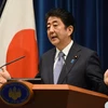 Thủ tướng Nhật Bản Shinzo Abe đã có bài phát biểu nhân kỷ niệm 70 năm kết thúc Chiến tranh Thế giới II. (Nguồn: AFP/TTXVN)