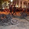 Hiện trường vụ đánh bom ở Bangkok. (Nguồn: AFP/TTXVN)