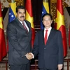 Thủ tướng Nguyễn Tấn Dũng hội kiến Tổng thống Cộng hòa Boliva Venezuela Nicolás Maduro Moros đang thăm chính thức Việt Nam. (Ảnh: Đức Tám/TTXVN)