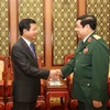 Đại tướng Phùng Quang Thanh tiếp Đại sứ Lào đến chào từ biệt