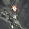 Các vụ không kích của không quân Nga nhằm chính xác vào các mục tiêu dưới mặt đất của IS tại vùng núi ở Syria ngày 30/9. (Nguồn: Reuters/TTXVN)