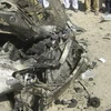 Hiện trường vụ đánh bom tại Paktika ngày 28/9. (Nguồn: THX/TTXVN)